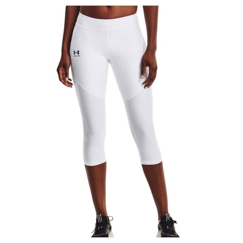 Under Armour Compression Capri Leggings HeatGear Athletic White‎ Medium New